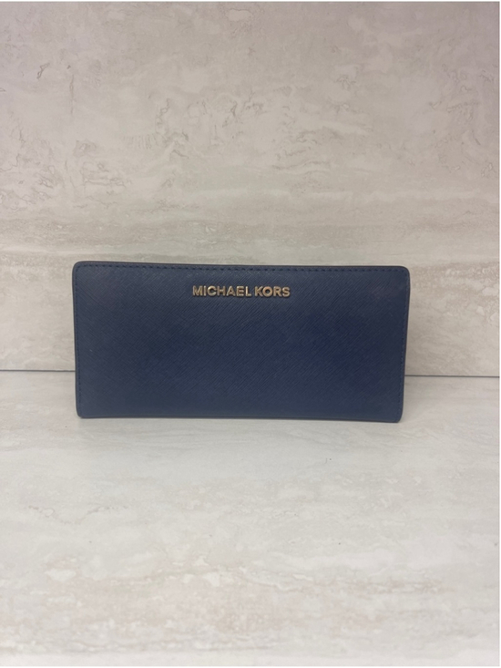 Michael Kors Handbags - Michael Kors Large Card Case Carryall Wallet Navy Blue